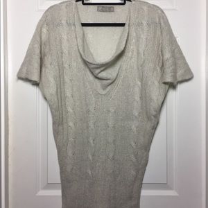 Zara cable knit long wool sweater top